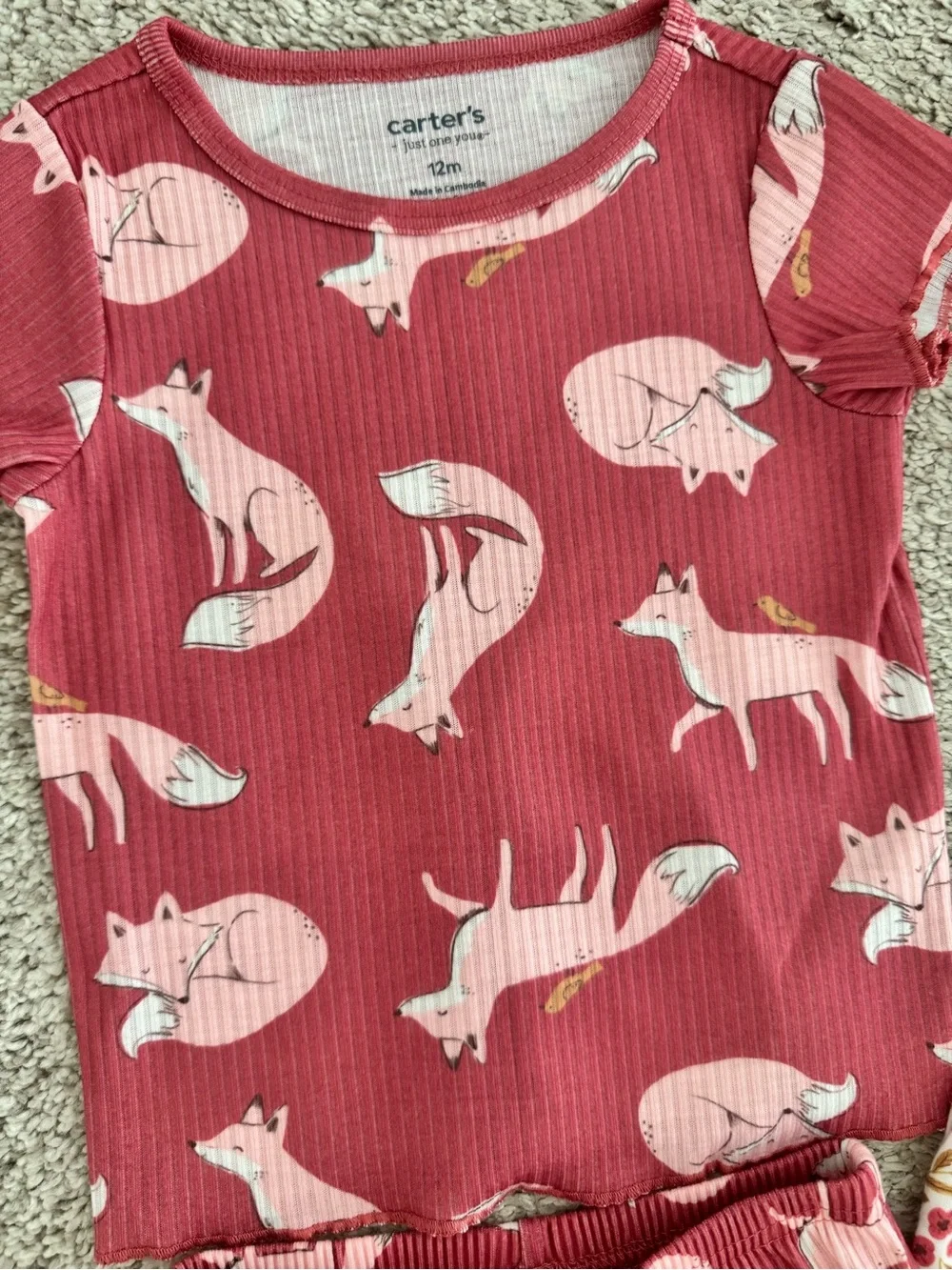 Carter's Fox Print PJ Set + Floral Nightgown